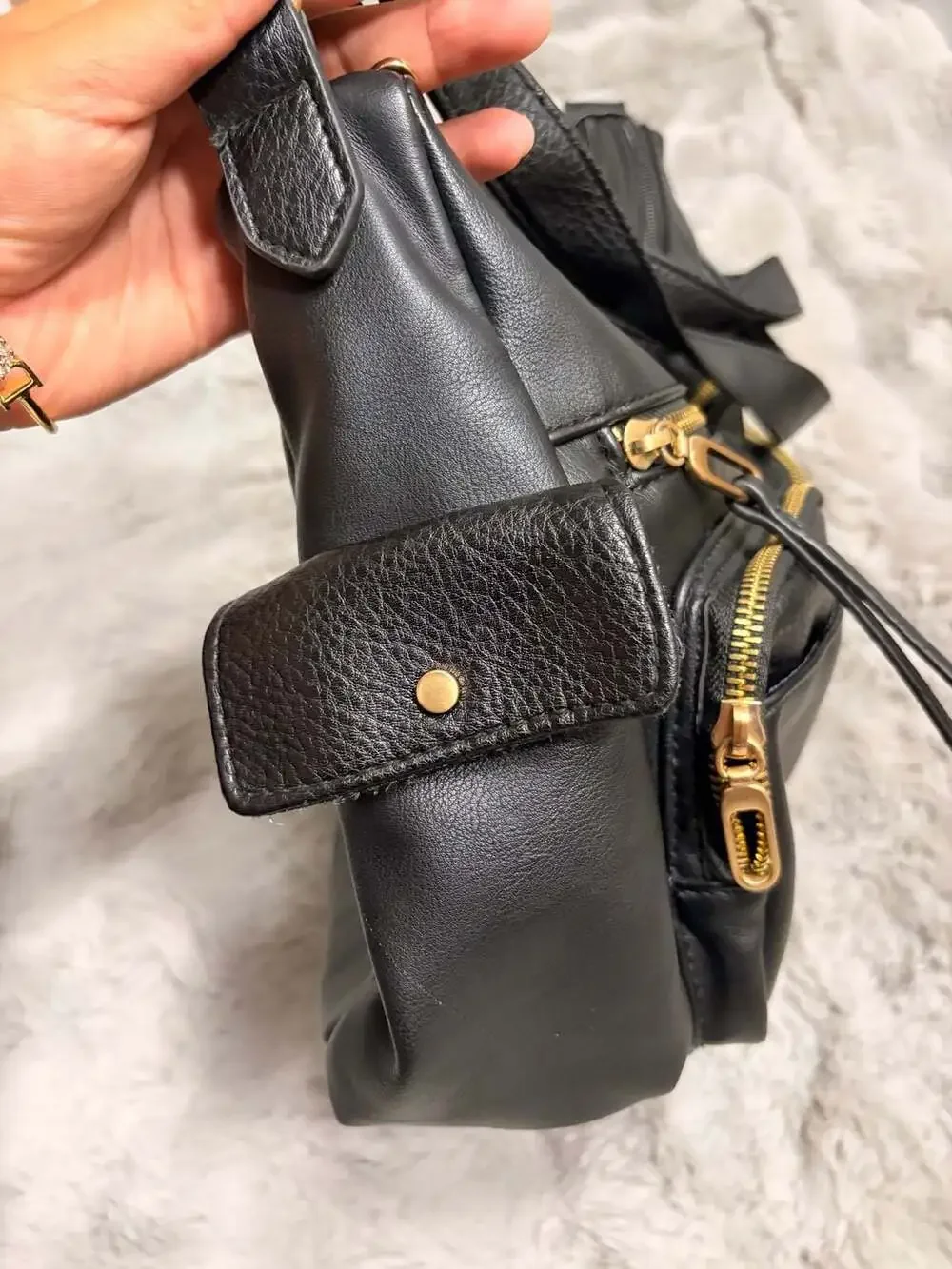 Y2K Vintage Black Cargo Hobo Bag - Shoulder Bag - 2000s Style